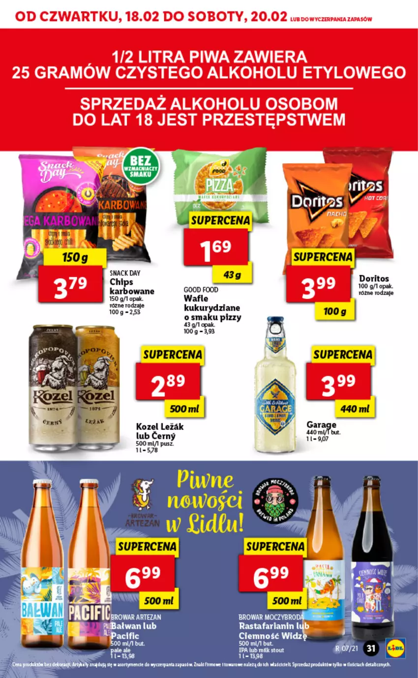 Gazetka promocyjna Lidl - GAZETKA - ważna 18.02 do 20.02.2021 - strona 31 - produkty: Kozel, Wafle