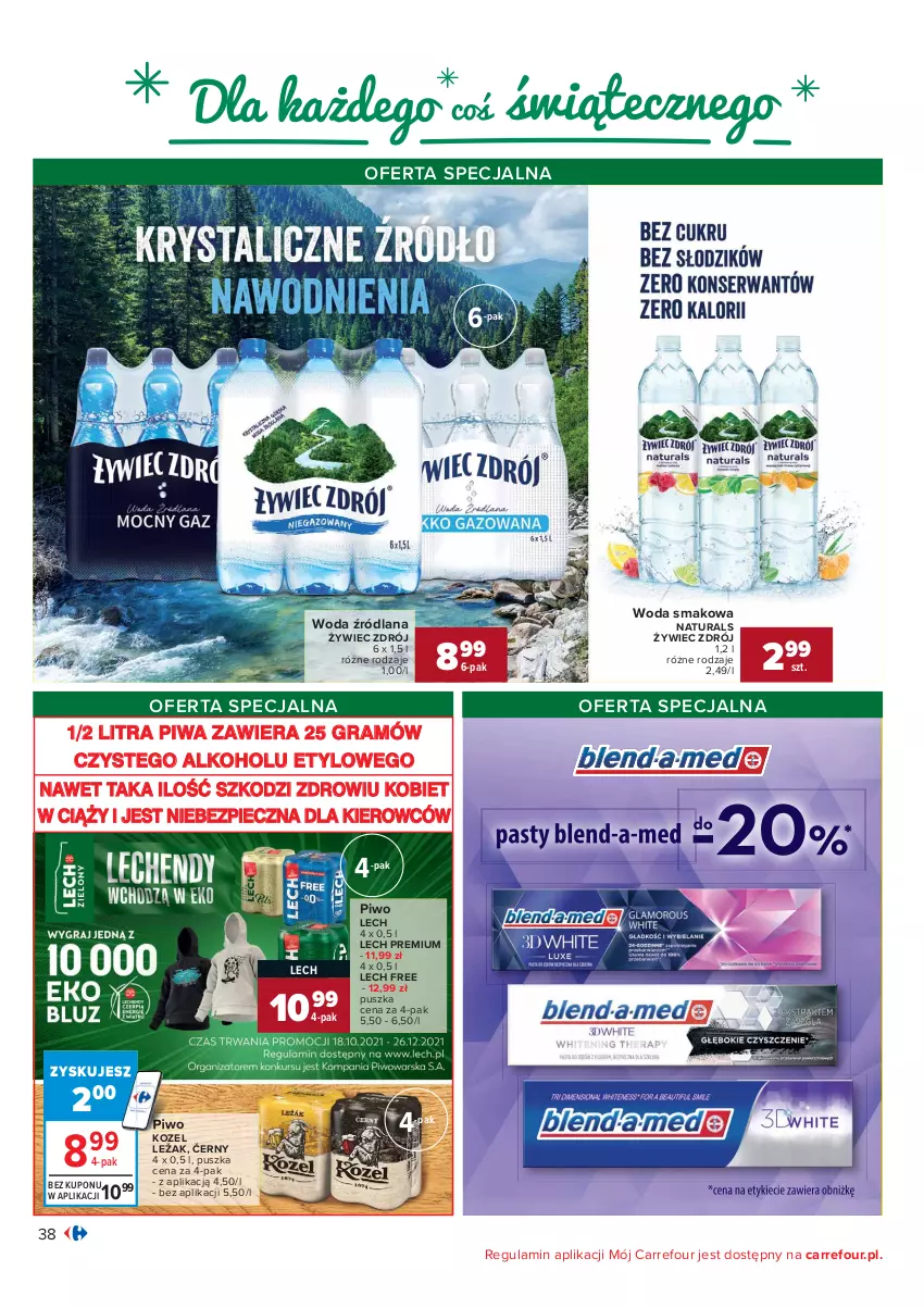 Gazetka promocyjna Carrefour - Gazetka Carrefour - ważna 07.12 do 12.12.2021 - strona 38 - produkty: Gra, Kozel, LANA, Lech Premium, Piec, Piwa, Piwo, Woda