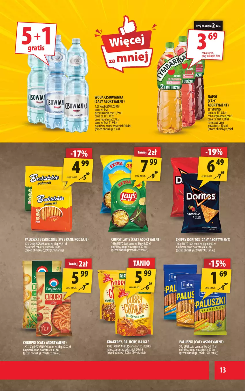 Gazetka promocyjna Arhelan - Gazetka - ważna 27.02 do 08.03.2026 - strona 13 - produkty: Bajgle, Bell, Bella, Chipsy, Chrupki, Krakersy, Lubella, Przysnacki