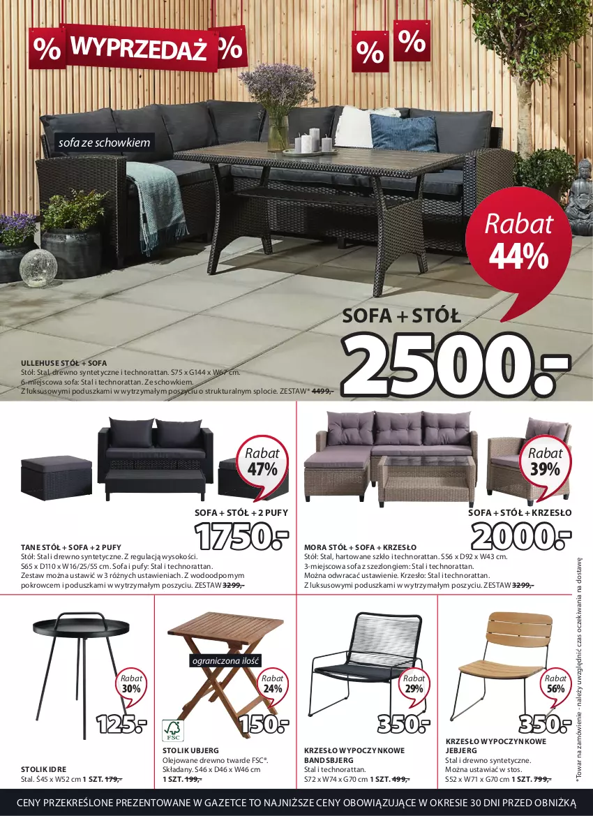 Gazetka promocyjna Jysk - Oferta tygodnia - ważna 21.06 do 25.07.2023 - strona 4 - produkty: Fa, Gra, Krzesło, Olej, Poduszka, Por, Puf, Sofa, Sok, Stół, Stolik, Szezlong