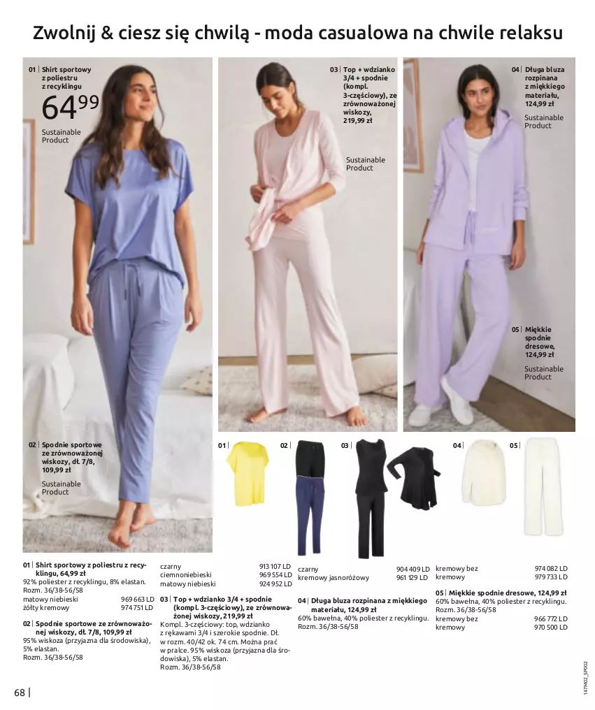 Gazetka promocyjna Bonprix - Dżinsowy przewodnik - ważna 08.02 do 08.08.2023 - strona 70 - produkty: Bluza, Dres, Kawa, Moda, Por, Spodnie, Spodnie dresowe, Spodnie sportowe, Sport, Top, Wdzianko, Wełna