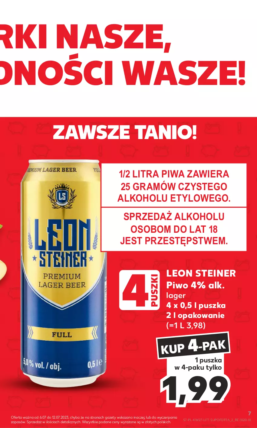 Gazetka promocyjna Kaufland - Gazetka tygodnia - ważna 06.07 do 12.07.2023 - strona 7 - produkty: Gra, Leon, Piwa, Piwo