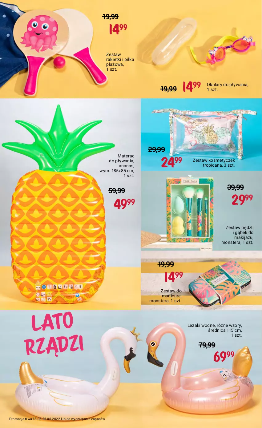 Gazetka promocyjna Rossmann - ważna 13.06 do 26.06.2022 - strona 15 - produkty: Ananas, Makijaż, Materac, Tera, Zestaw pędzli