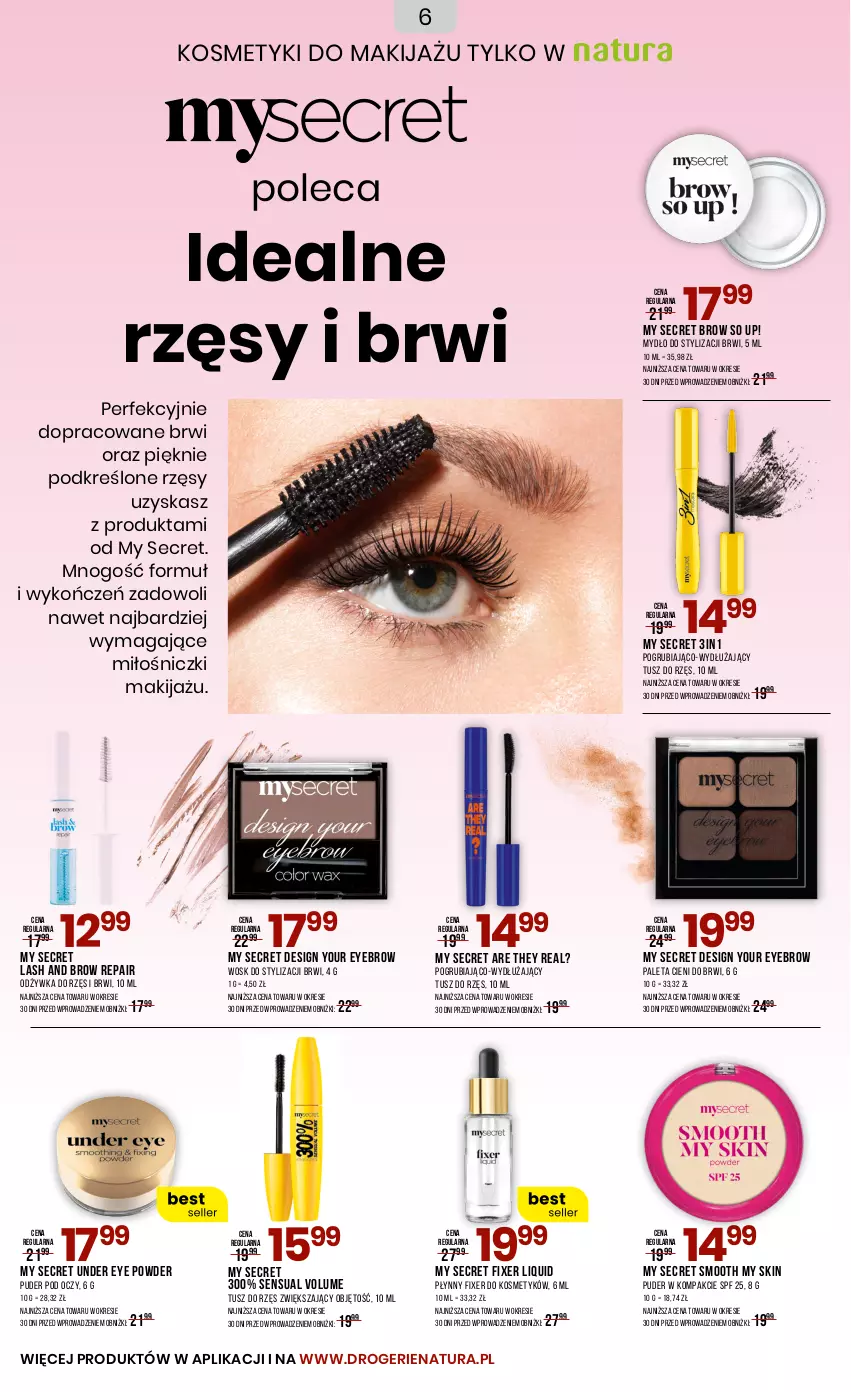 Gazetka promocyjna Drogerie Natura - Gazetka Drogerie Natura - ważna 04.09 do 03.10.2024 - strona 6 - produkty: Makijaż, Mydło, Odżywka, Paleta, Puder, Sensual, Tusz