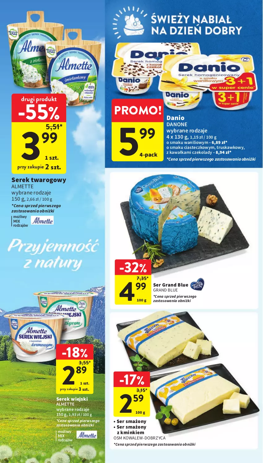 Gazetka promocyjna Intermarche - Gazetka Intermarche - ważna 18.04 do 24.04.2024 - strona 20 - produkty: Almette, Danio, Danone, Gra, Kawa, Ser, Serek, Serek twarogowy, Serek wiejski