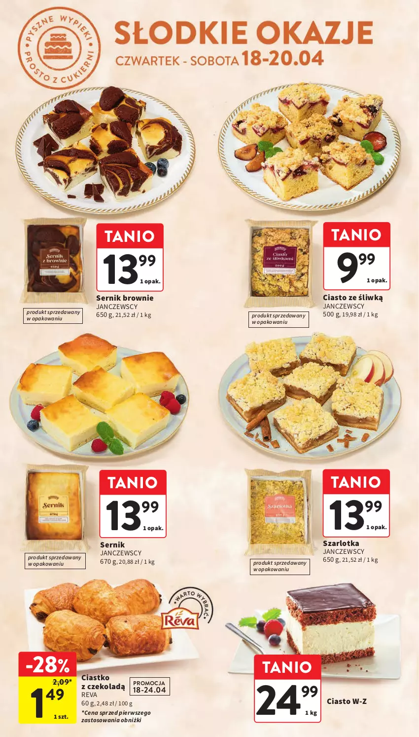 Gazetka promocyjna Intermarche - Gazetka Intermarche - ważna 18.04 do 24.04.2024 - strona 23 - produkty: Brownie, Ser, Szarlotka