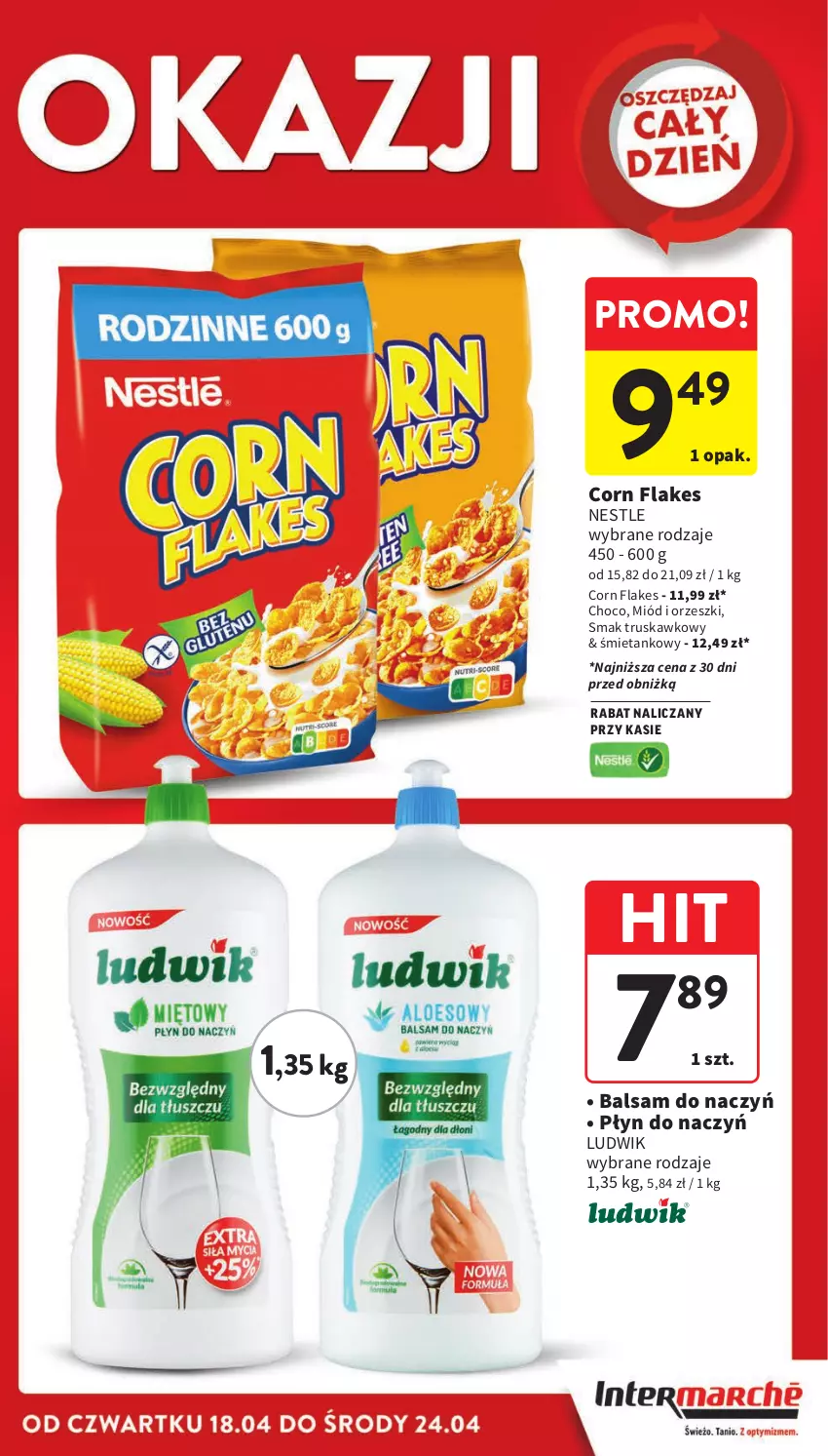 Gazetka promocyjna Intermarche - Gazetka Intermarche - ważna 18.04 do 24.04.2024 - strona 3 - produkty: Corn flakes, Ludwik, Miód, Orzeszki