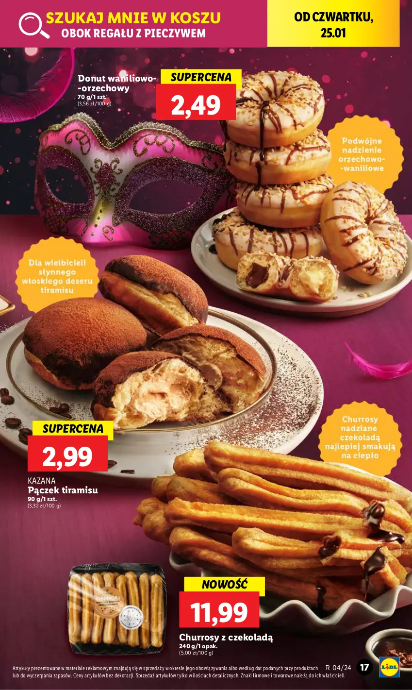 Gazetka promocyjna Lidl - GAZETKA - ważna 25.01 do 28.01.2024 - strona 17 - produkty: Donut, Kosz, Pączek, Piec, Regał