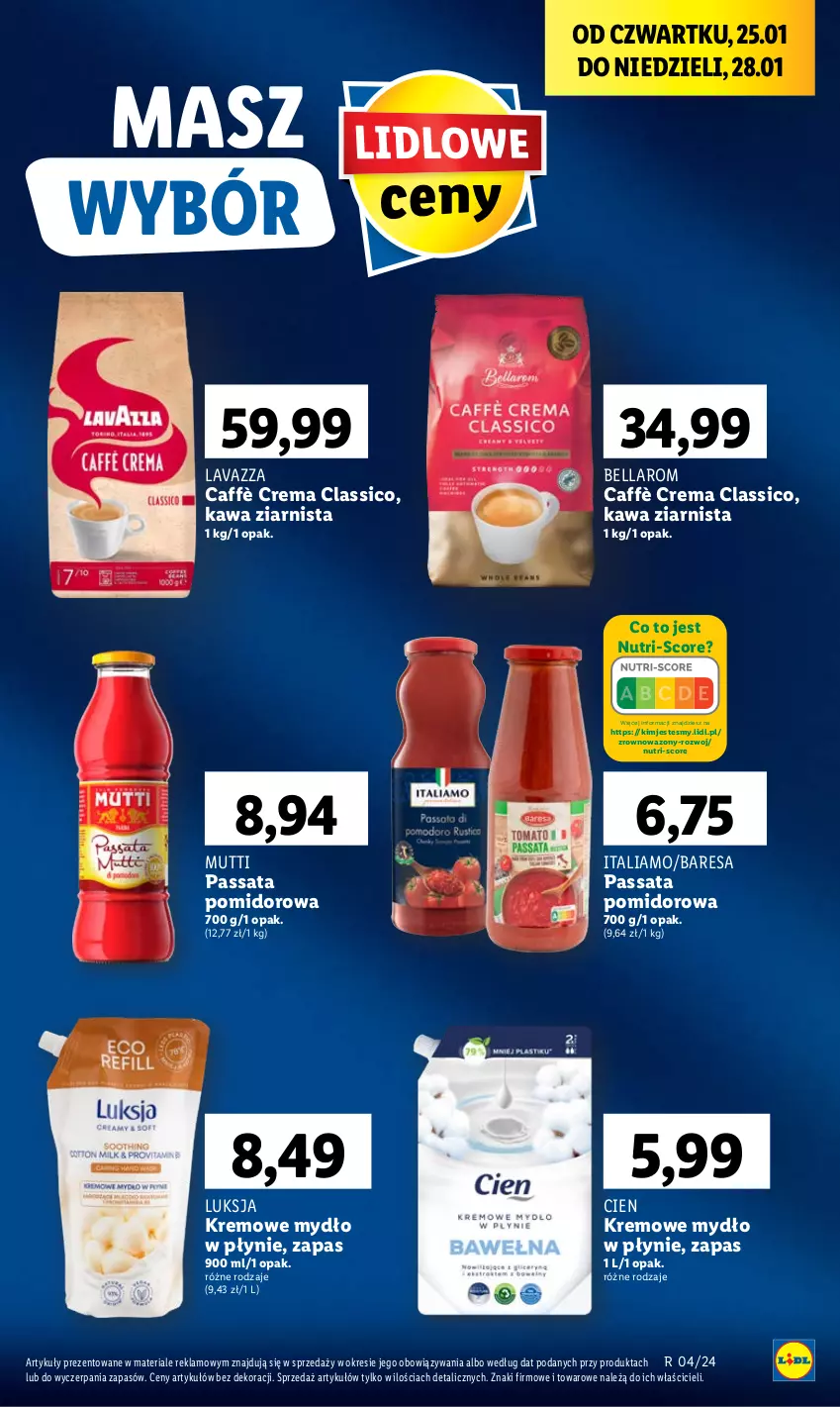 Gazetka promocyjna Lidl - GAZETKA - ważna 25.01 do 28.01.2024 - strona 37 - produkty: Bell, Bella, Kawa, Kawa ziarnista, Lavazza, Luksja, Mydło, Mydło w płynie, Wazon