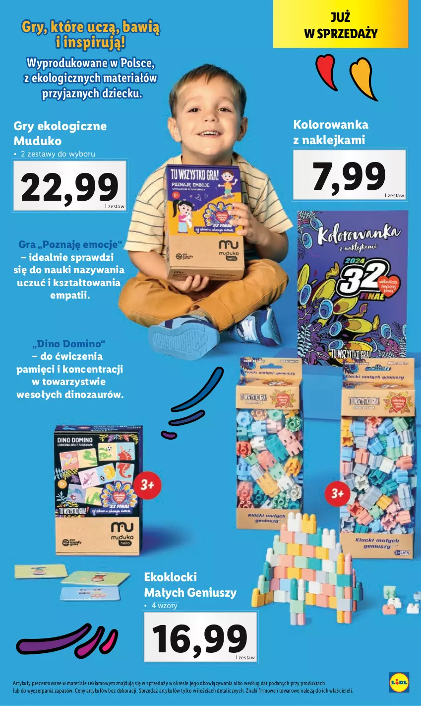 Gazetka promocyjna Lidl - GAZETKA - ważna 25.01 do 28.01.2024 - strona 47 - produkty: Dinozaur, Gra, Gry, Klej, Klocki, Kolorowanka