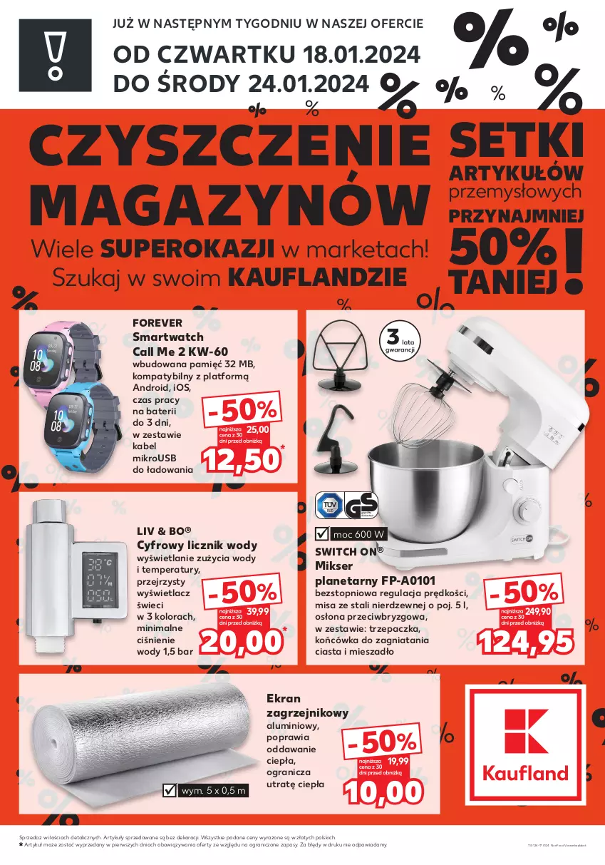 Gazetka promocyjna Kaufland - Zapowiedź oferty - ważna 11.01 do 17.01.2024 - strona 2 - produkty: Gra, Grzejnik, Mieszadło, Mikser, Ser, Smartwatch, Top, Trzepaczka