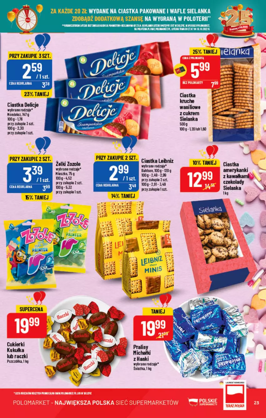 Gazetka promocyjna PoloMarket - Gazetka pomocyjna - ważna 24.08 do 30.08.2022 - strona 23 - produkty: Ciastka, Cukier, Cukierki, Delicje, Gra, Kawa