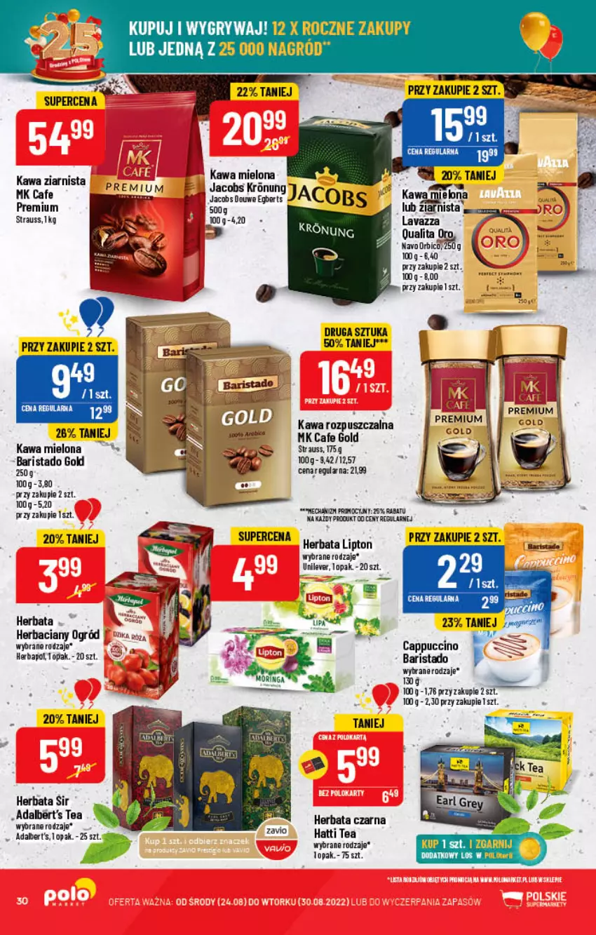 Gazetka promocyjna PoloMarket - Gazetka pomocyjna - ważna 24.08 do 30.08.2022 - strona 30 - produkty: BIC, Cappuccino, Gry, Herbata, Jacobs, Kawa, Kawa mielona, Kawa rozpuszczalna, Kawa ziarnista, Lavazza, Lipton, Ogród