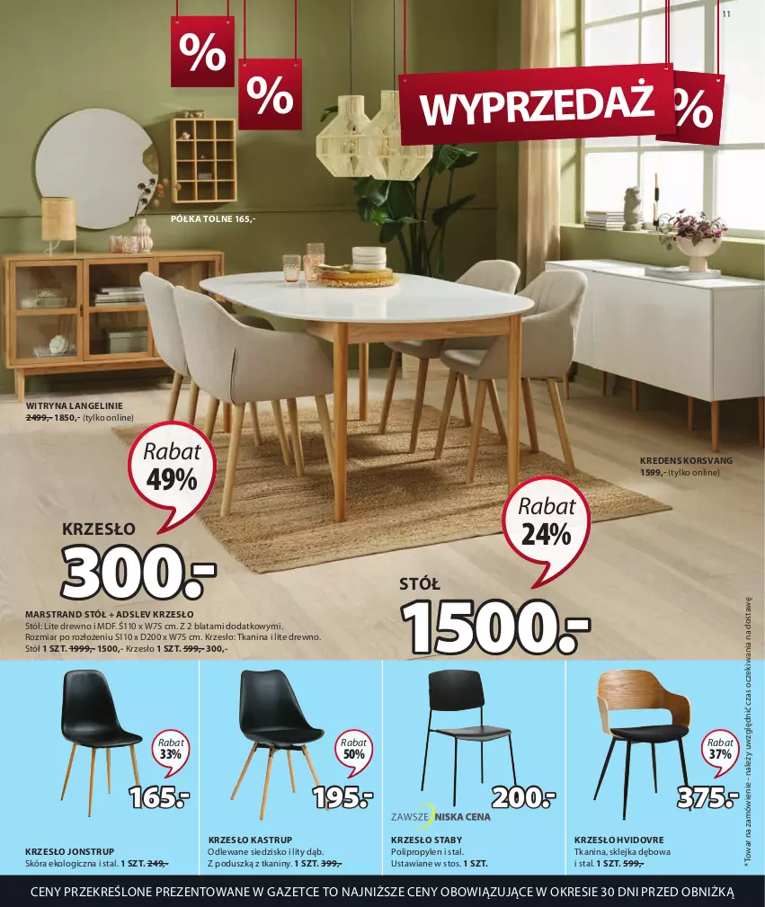 Gazetka promocyjna Jysk - Oferta tygodnia - ważna 17.05 do 20.06.2023 - strona 12 - produkty: Klej, Kredens, Krzesło, Mars, Półka, Siedzisko, Stół, Tran, Witryna