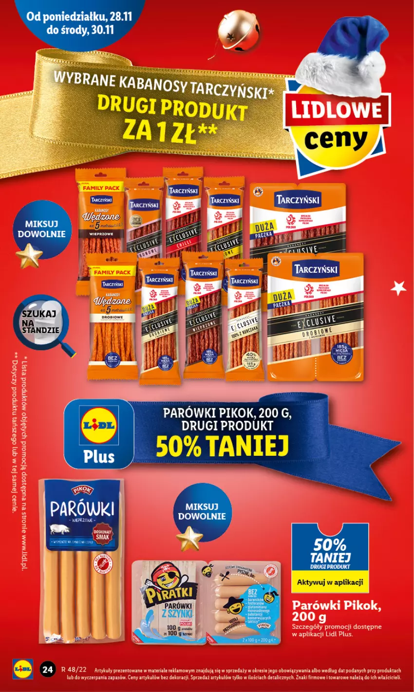 Gazetka promocyjna Lidl - GAZETKA - ważna 28.11 do 30.11.2022 - strona 26 - produkty: Parówki, PIKOK