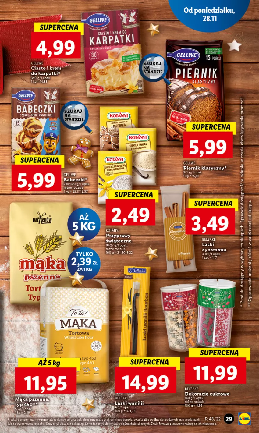 Gazetka promocyjna Lidl - GAZETKA - ważna 28.11 do 30.11.2022 - strona 31 - produkty: Babeczki, Karp, LG, Mąka, Piernik