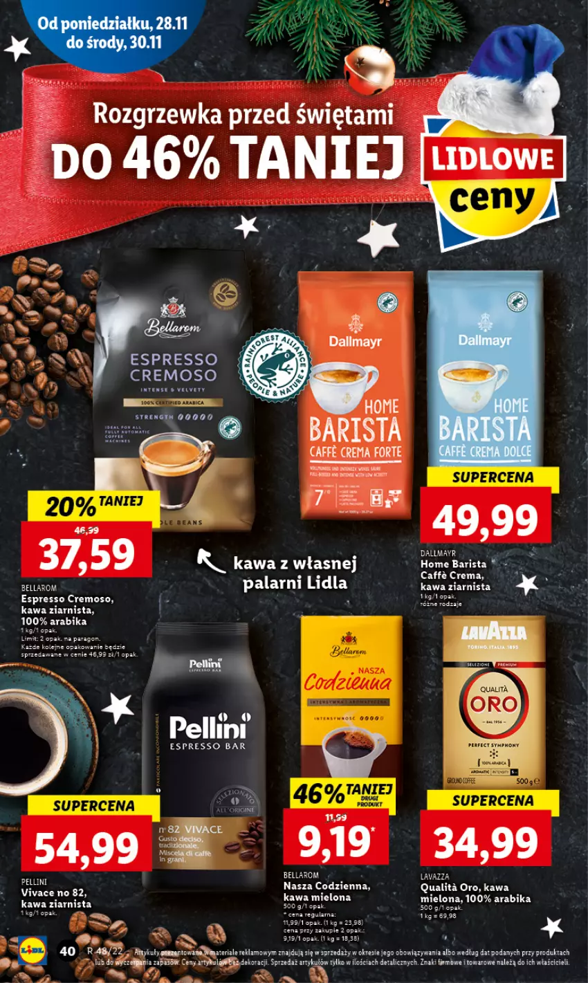 Gazetka promocyjna Lidl - GAZETKA - ważna 28.11 do 30.11.2022 - strona 42 - produkty: Bell, Bella, Dallmayr, Kawa, Kawa mielona, Kawa ziarnista, Lavazza