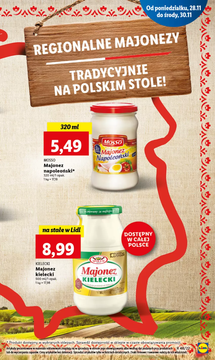 Gazetka promocyjna Lidl - GAZETKA - ważna 28.11 do 30.11.2022 - strona 47 - produkty: Majonez, Oleo, Rosie