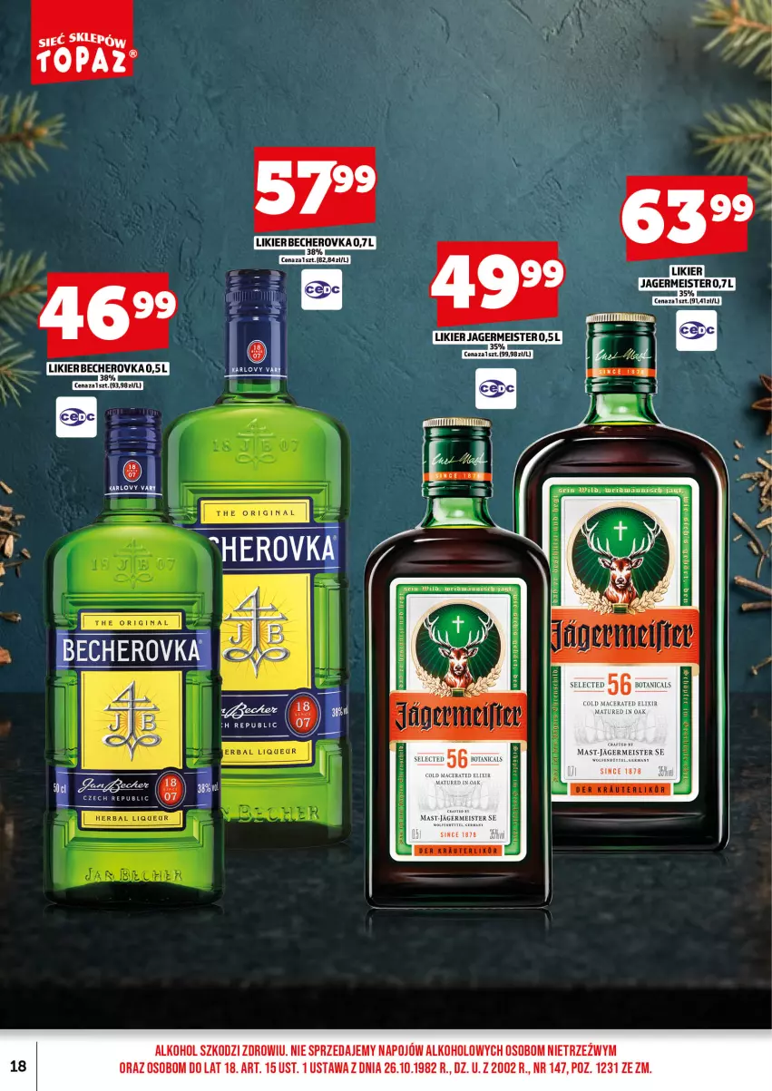 Gazetka promocyjna Topaz - Gazetka - ważna 01.09 do 15.09.2026 - strona 20 - produkty: Acer, Jagermeister, Likier, Ser, Top
