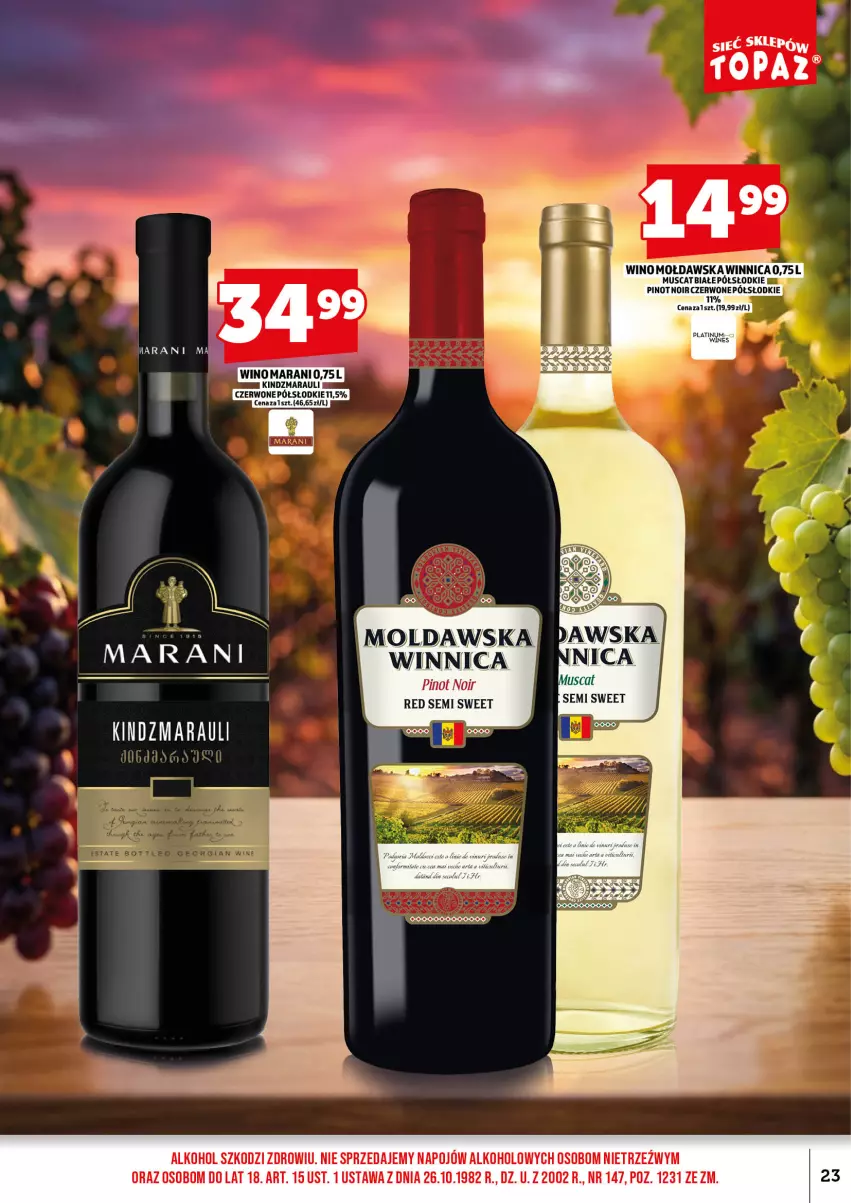 Gazetka promocyjna Topaz - Gazetka - ważna 01.09 do 15.09.2026 - strona 25 - produkty: Mus, Top, Wino