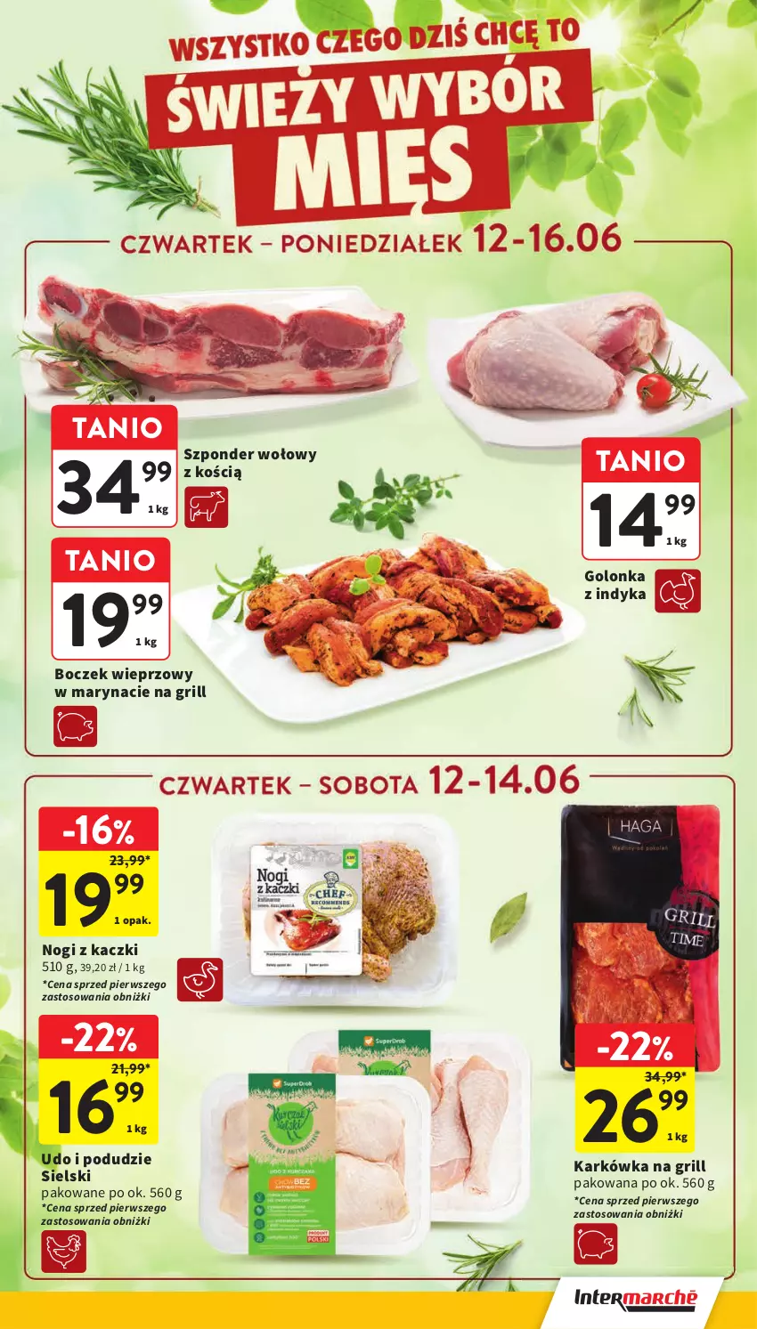 Gazetka promocyjna Intermarche - Gazetka Intermarche - ważna 12.06 do 16.06.2025 - strona 13 - produkty: Boczek, Boczek wieprzowy, Golonka z indyka, Grill, Szponder wołowy