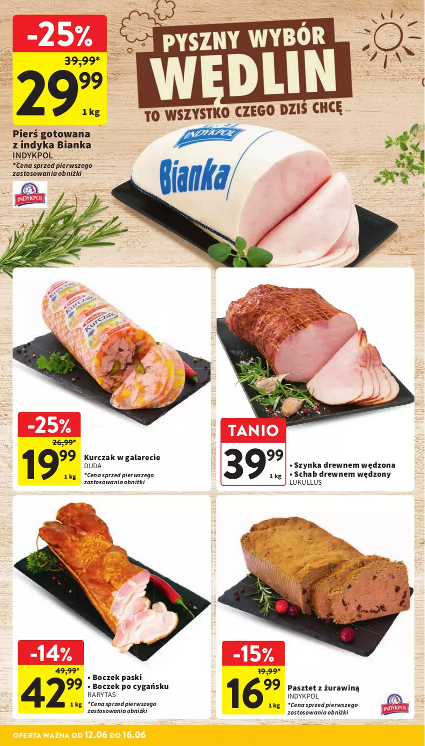 Gazetka promocyjna Intermarche - Gazetka Intermarche - ważna 12.06 do 16.06.2025 - strona 16 - produkty: Bianka, Boczek, Duda, Gala, Kurczak, Pasztet, Szynka