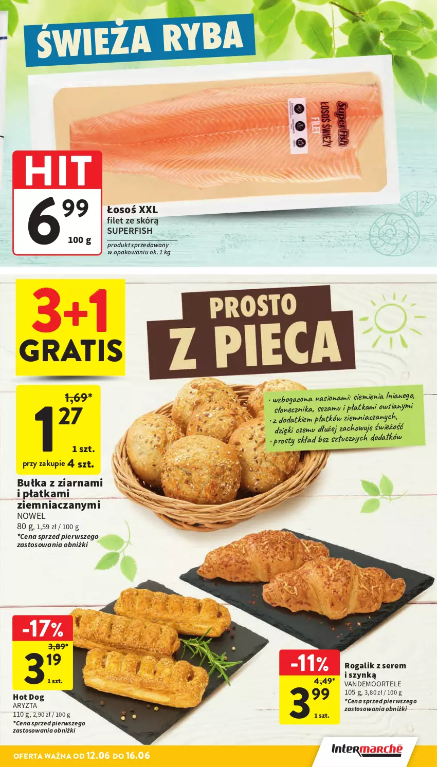 Gazetka promocyjna Intermarche - Gazetka Intermarche - ważna 12.06 do 16.06.2025 - strona 19 - produkty: Bułka, Gra, Hot dog, Rogal, Ser