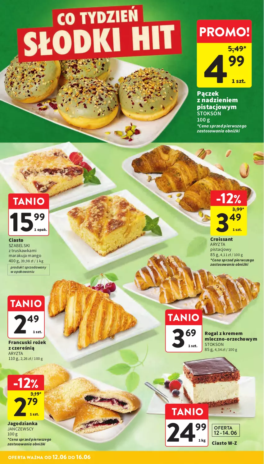 Gazetka promocyjna Intermarche - Gazetka Intermarche - ważna 12.06 do 16.06.2025 - strona 24 - produkty: Ciastka, Croissant, Jagodzianka, Mango, Pączek, Rogal