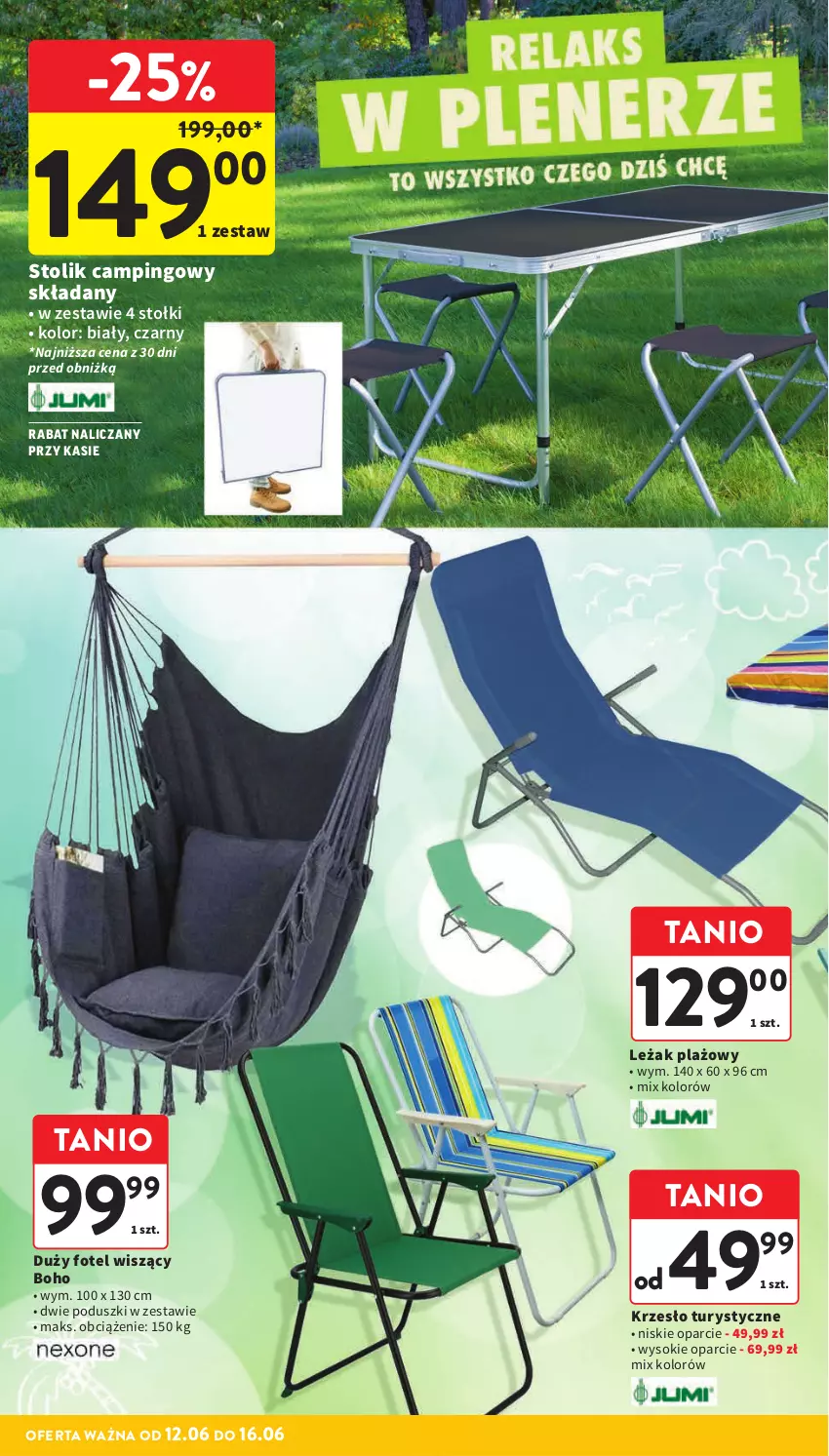 Gazetka promocyjna Intermarche - Gazetka Intermarche - ważna 12.06 do 16.06.2025 - strona 46 - produkty: Fotel, Krzesło, Sok, Stolik