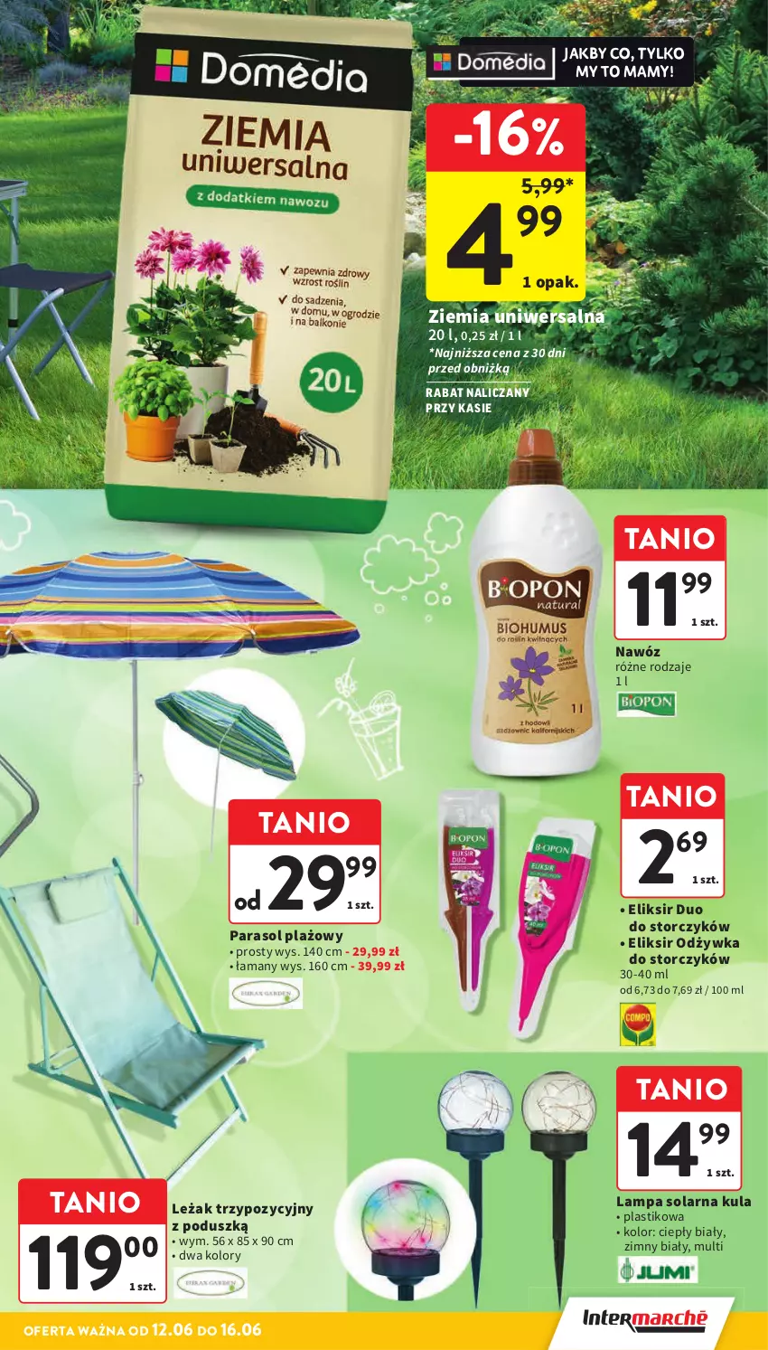 Gazetka promocyjna Intermarche - Gazetka Intermarche - ważna 12.06 do 16.06.2025 - strona 47 - produkty: Lampa, Nawóz, Odżywka, Parasol, Storczyk
