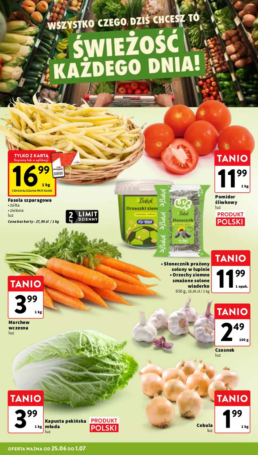 Gazetka promocyjna Intermarche - Gazetka Intermarche - ważna 25.06 do 01.07.2026 - strona 12 - produkty: Cebula, Czosnek, Fa, Fasola, Fasola szparagowa, Słonecznik prażony
