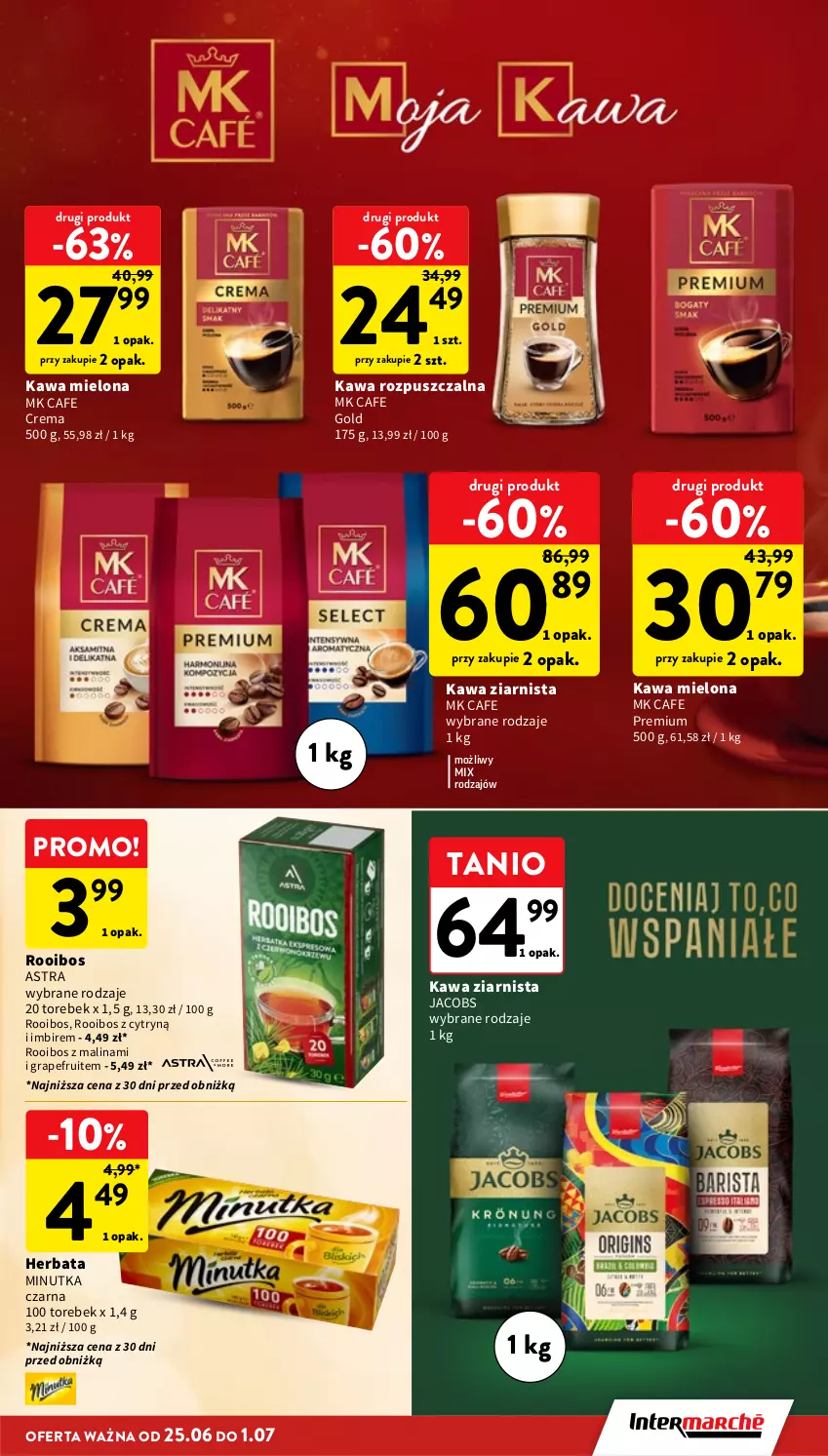 Gazetka promocyjna Intermarche - Gazetka Intermarche - ważna 25.06 do 01.07.2026 - strona 25 - produkty: Gra, Herbata, Imbir, Jacobs, Kawa, Kawa mielona, Kawa rozpuszczalna, Kawa ziarnista