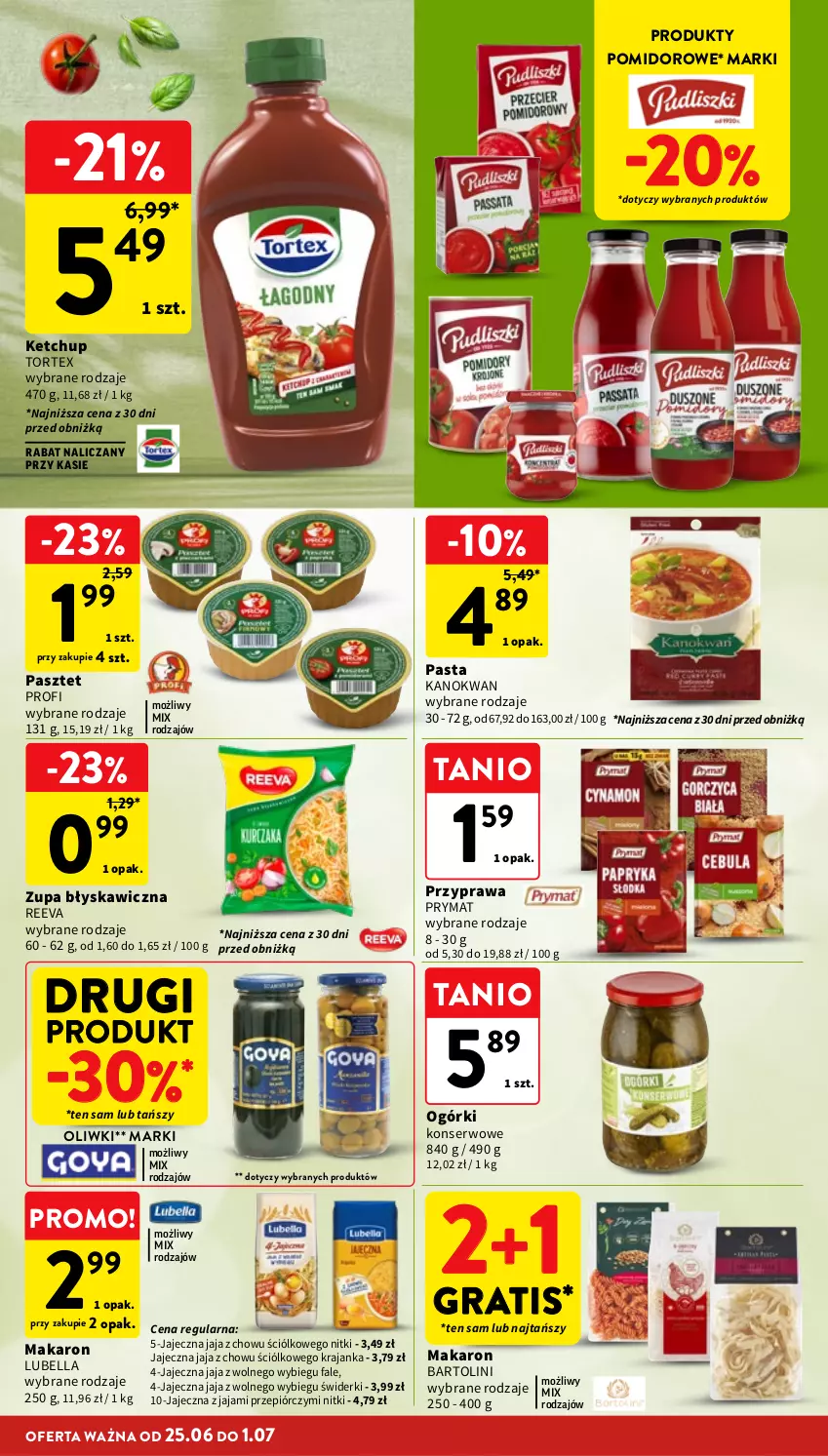 Gazetka promocyjna Intermarche - Gazetka Intermarche - ważna 25.06 do 01.07.2026 - strona 28 - produkty: Bell, Bella, Fa, Gra, Jaja, Jaja z wolnego wybiegu, Ketchup, Lubella, Makaron, Oliwki, Pasztet, Prymat, Ser, Zupa