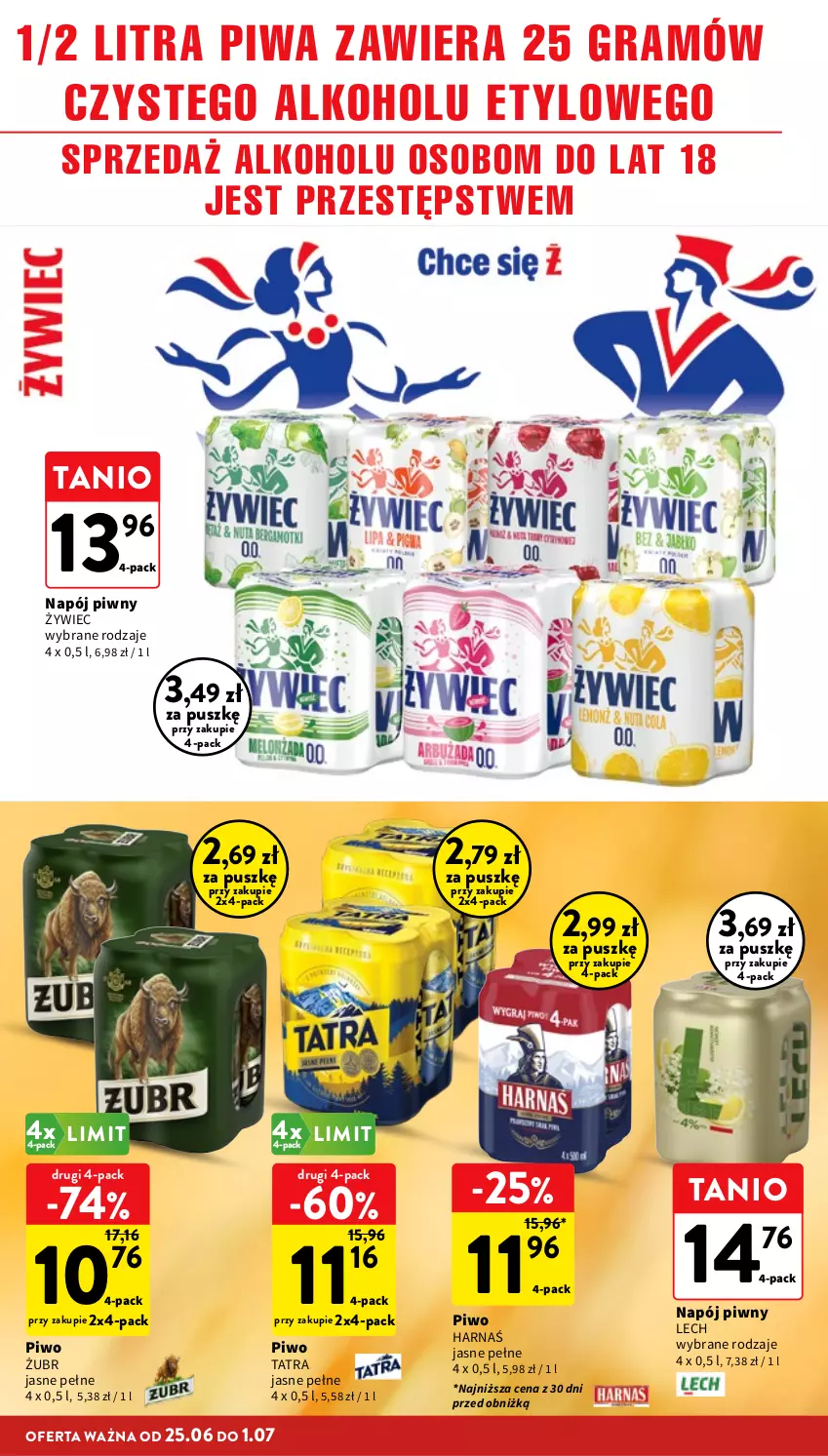 Gazetka promocyjna Intermarche - Gazetka Intermarche - ważna 25.06 do 01.07.2026 - strona 32 - produkty: Gra, Harnaś, Napój, Piwa, Piwo, Tatra