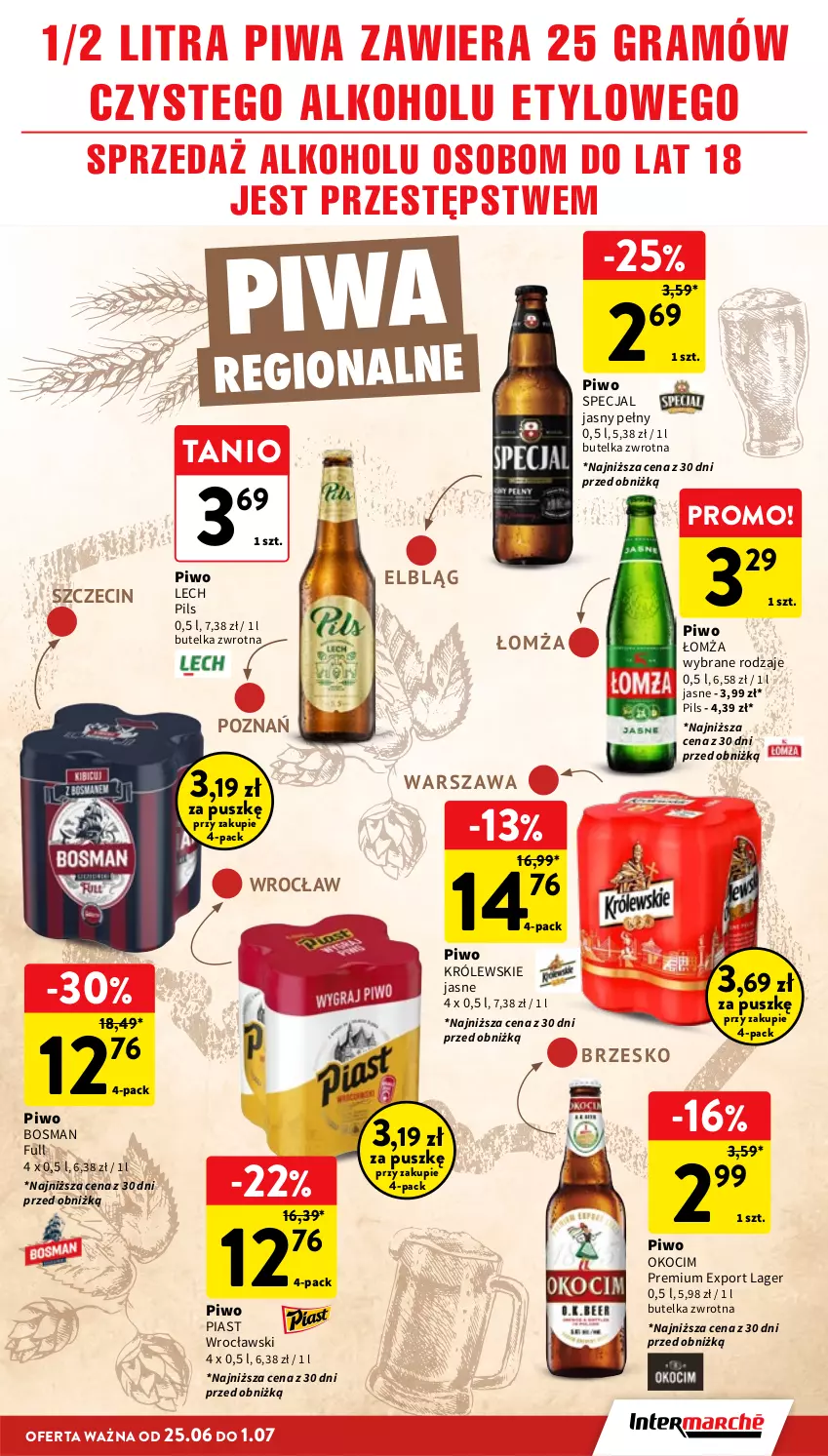 Gazetka promocyjna Intermarche - Gazetka Intermarche - ważna 25.06 do 01.07.2026 - strona 33 - produkty: Gra, Koc, Królewski, Okocim, Piast, Piwa, Piwo, Por