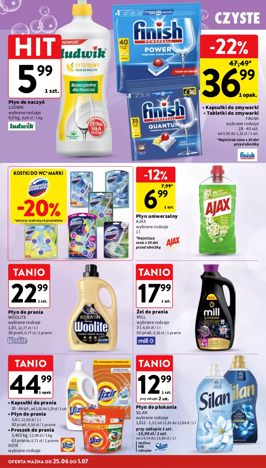 Gazetka promocyjna Intermarche - Gazetka Intermarche - ważna 25.06 do 01.07.2026 - strona 38 - produkty: Ajax, Finish, Kapsułki do prania, Ludwik, Płyn do płukania, Płyn do prania, Proszek do prania, Silan, Tablet, Tabletki do zmywarki, Vizir, Woolite, Zmywarki