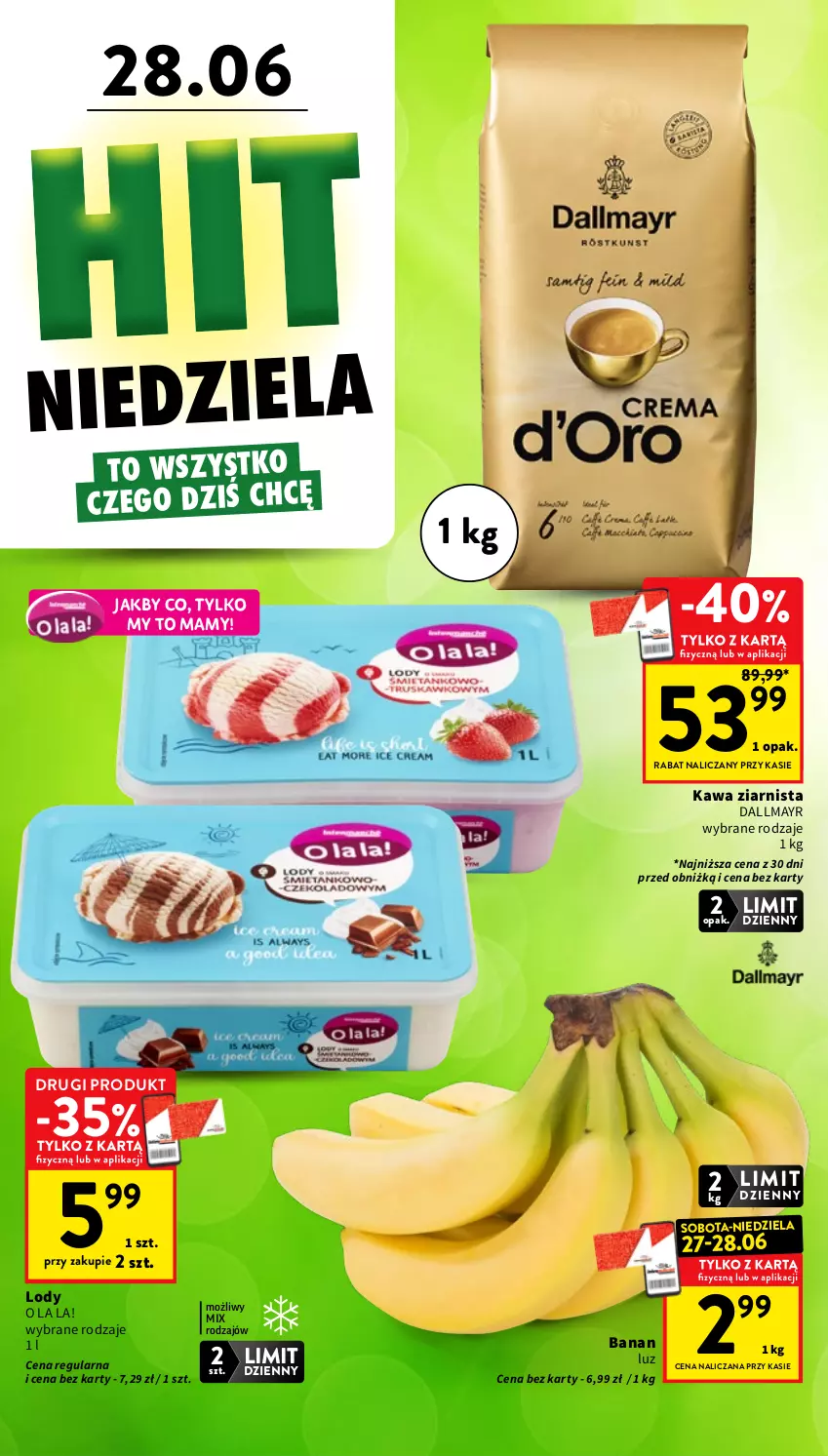 Gazetka promocyjna Intermarche - Gazetka Intermarche - ważna 25.06 do 01.07.2026 - strona 6 - produkty: Dallmayr, Kawa, Kawa ziarnista, Lody