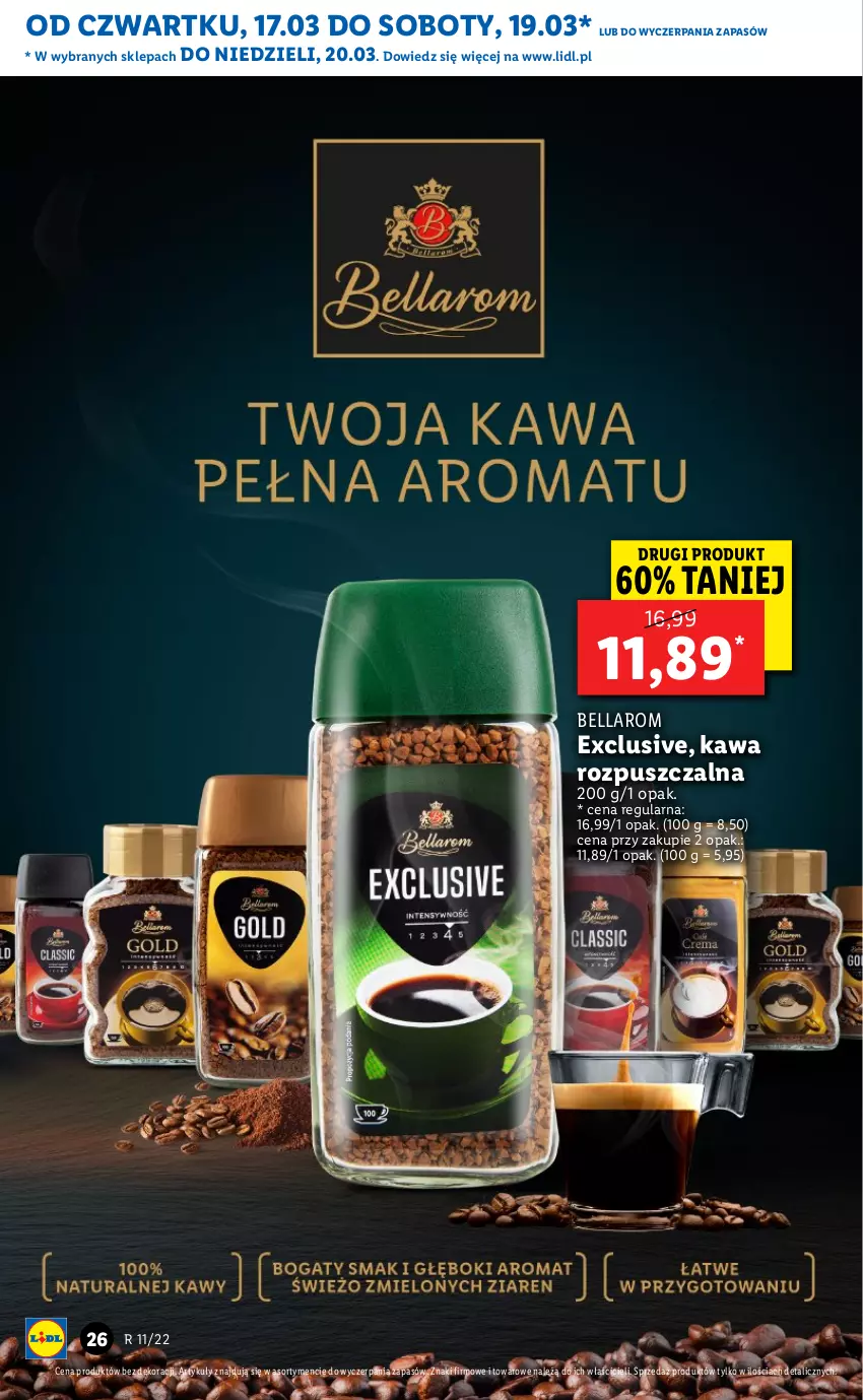 Gazetka promocyjna Lidl - GAZETKA - ważna 17.03 do 20.03.2022 - strona 26 - produkty: Bell, Bella, Kawa, Kawa rozpuszczalna