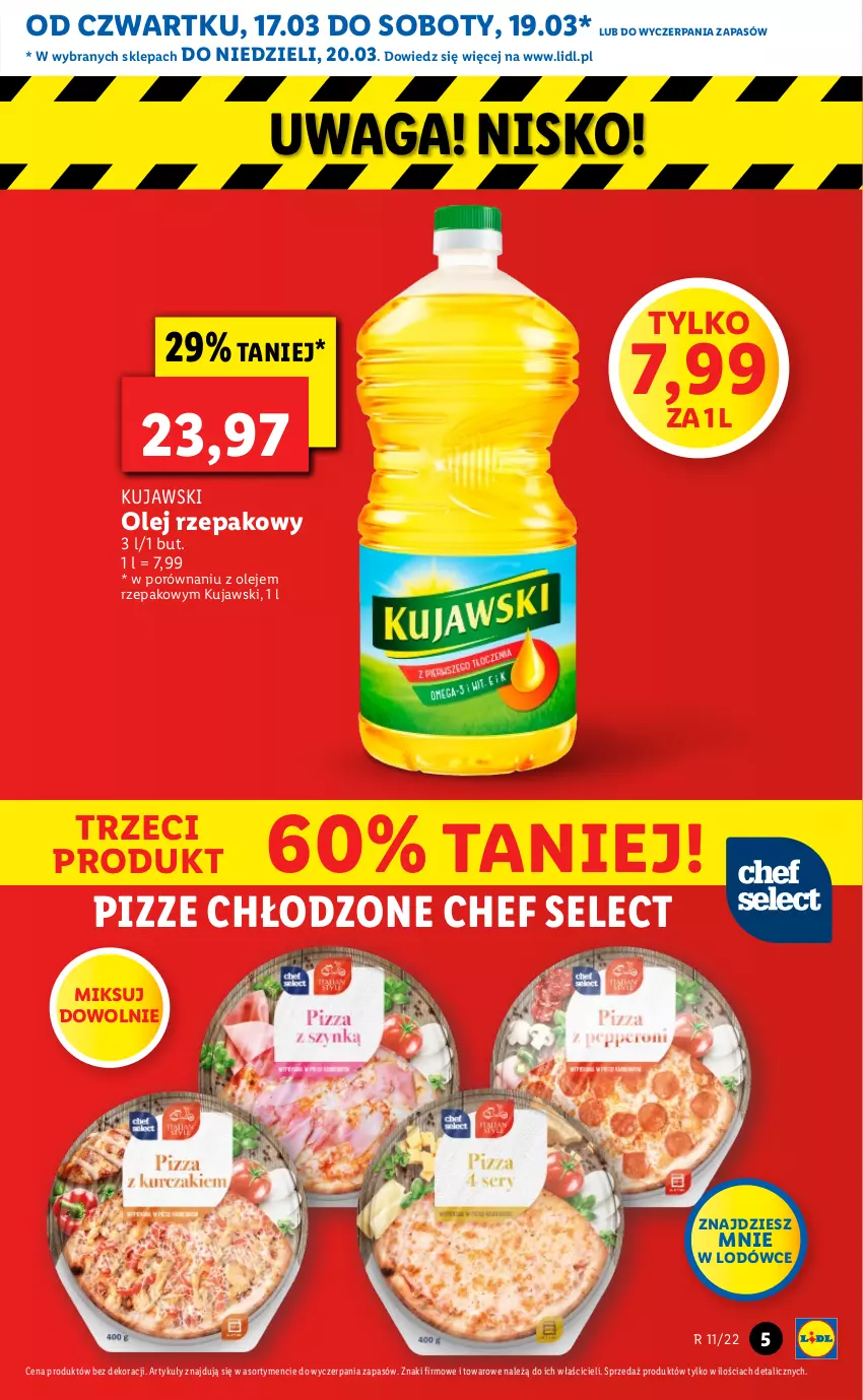 Gazetka promocyjna Lidl - GAZETKA - ważna 17.03 do 20.03.2022 - strona 5 - produkty: Kujawski, Olej, Olej rzepakowy, Por, Waga