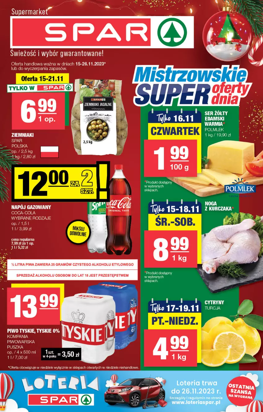 Gazetka promocyjna Spar - Spar - ważna 13.11 do 23.11.2023 - strona 1 - produkty: LG, Piwo, POLMLEK