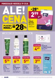 Gazetka promocyjna Aldi - Ale akcja - Gazetka - ważna od 25.04 do 25.04.2021 - strona 18 - produkty: Makijaż, Woda micelarna, Ryż, Barwa Naturalna, Bell, Krem do rąk, Tera, Dron, Chusteczki, Szampon, Podpaski, Bella, Chusteczki do higieny, Wkładki, Woda, Osłonka