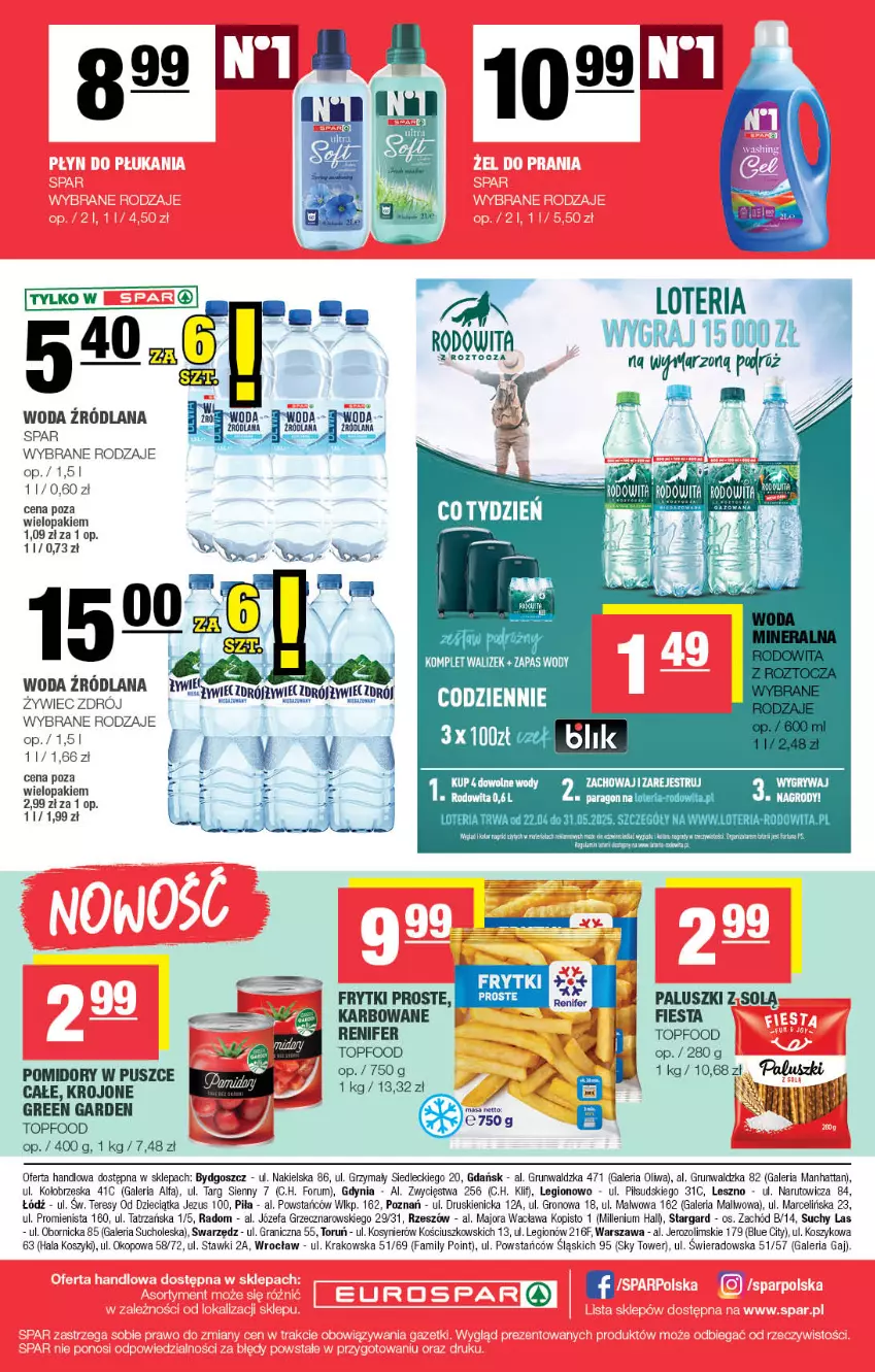 Gazetka promocyjna Spar - EuroSpar - ważna 04.05 do 14.05.2025 - strona 16 - produkty: Dzieci, Fa, Frytki, Gra, Kosz, LANA, Pomidory, Renifer, Rum, Top, Woda