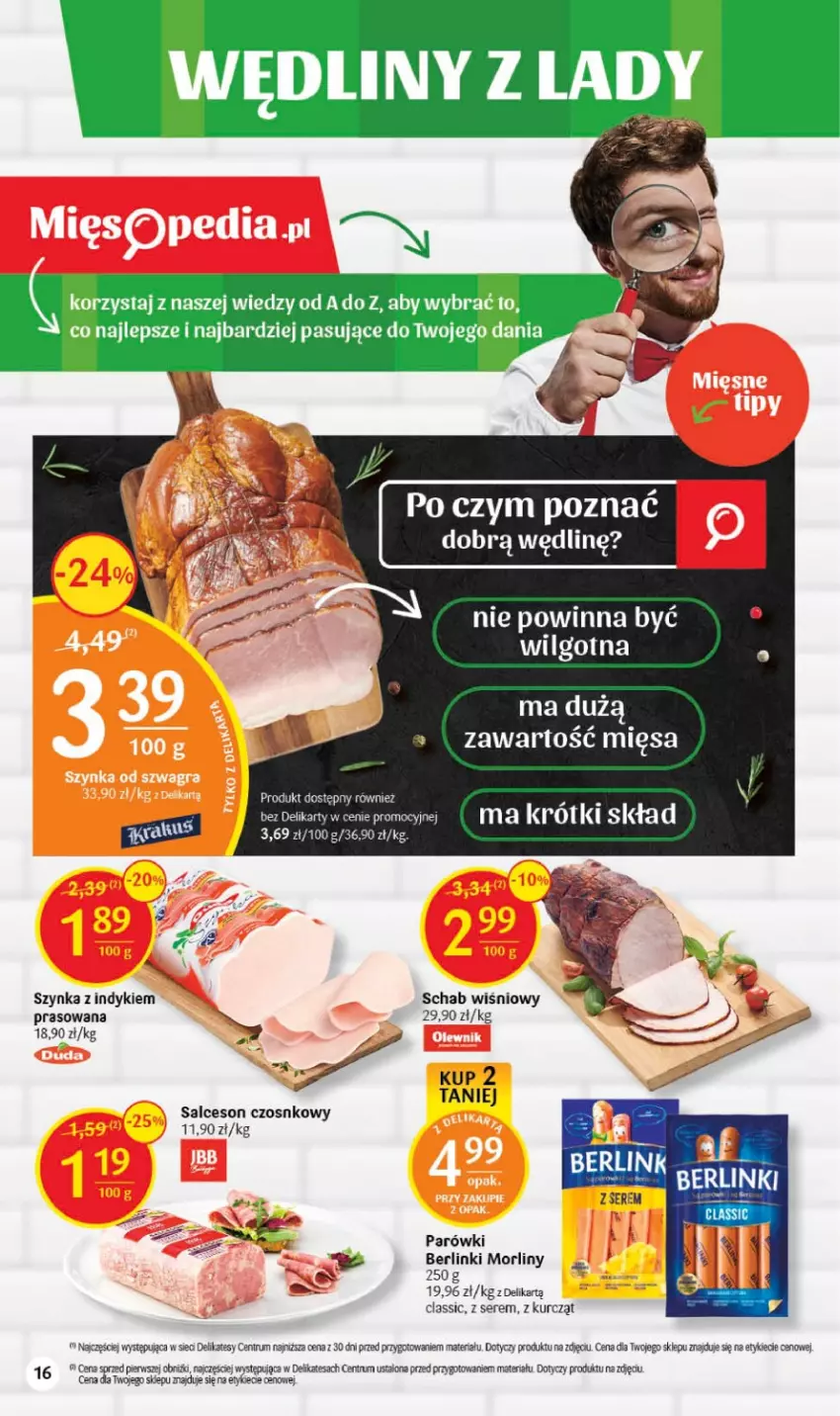 Gazetka promocyjna Delikatesy Centrum - Gazetka DC16 - ważna 27.04 do 03.05.2023 - strona 16 - produkty: Berlinki, LG, Morliny, Parówki, Rum, Salceson, Ser, Szynka