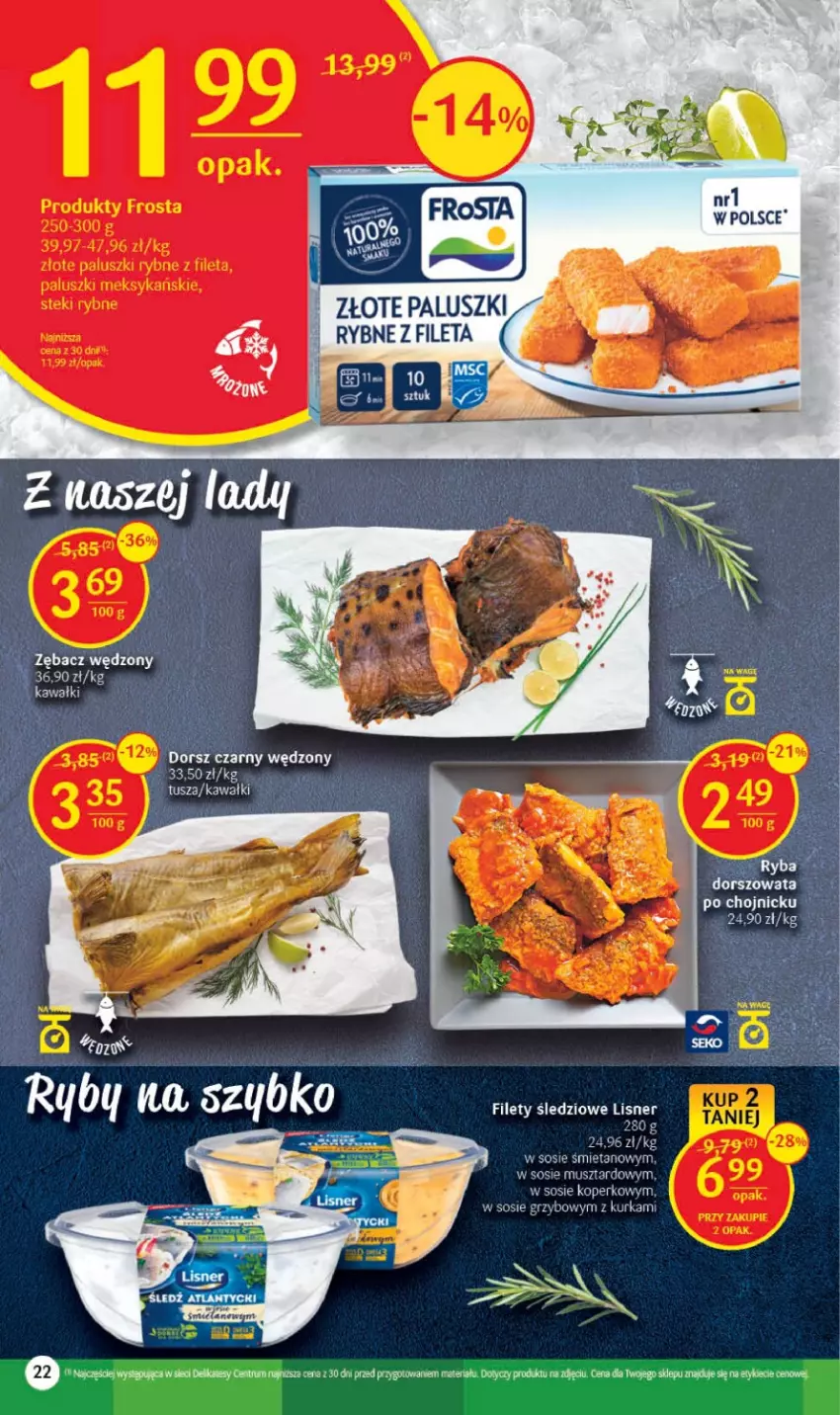 Gazetka promocyjna Delikatesy Centrum - Gazetka DC16 - ważna 27.04 do 03.05.2023 - strona 22 - produkty: Anew, Kawa, Mus, Noż, Paluszki rybne, Rum, Sos, Tera