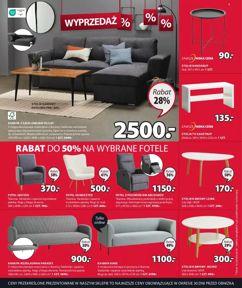 Gazetka promocyjna Jysk - Oferta tygodnia - ważna 21.06 do 25.07.2023 - strona 10 - produkty: Fotel, Gin, Kanapa, Podnóżek, Siedzisko, Stolik, Stolik kawowy, Szezlong, Top