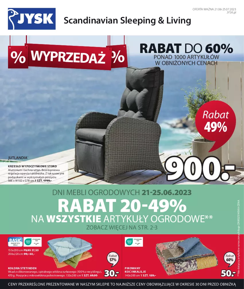 Gazetka promocyjna Jysk - Oferta tygodnia - ważna 21.06 do 25.07.2023 - strona 2 - produkty: Inka, Koc, Kołdra, Krzesło, Poduszka, Top