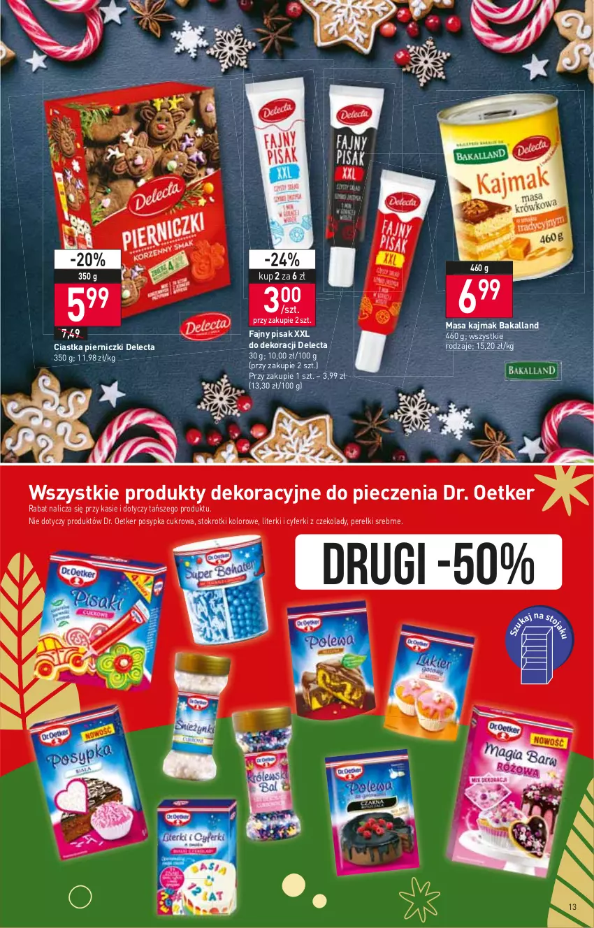 Gazetka promocyjna Stokrotka - Supermarket - ważna 15.12 do 21.12.2022 - strona 13 - produkty: Bakalland, Ciastka, Delecta, Dr. Oetker, Fa, Piec