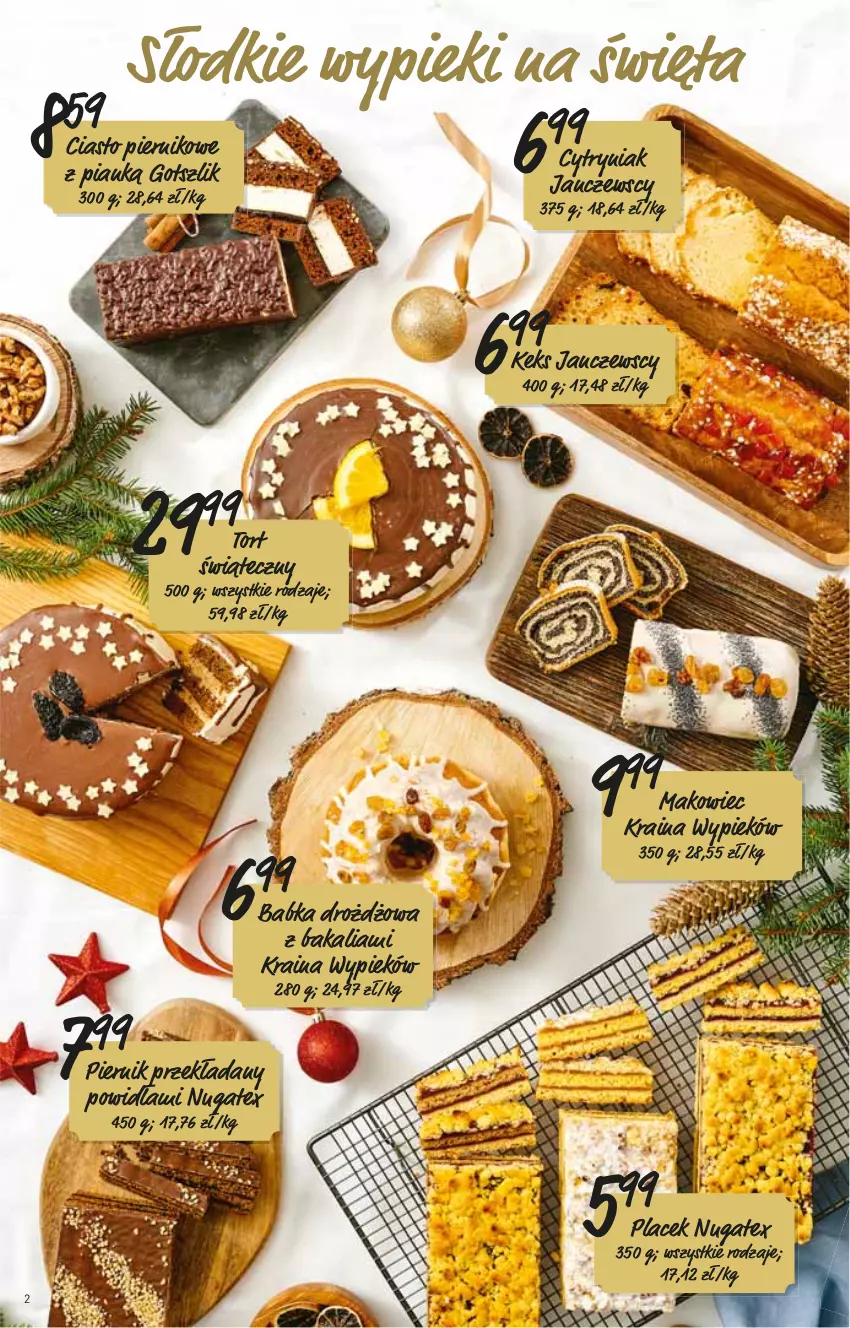 Gazetka promocyjna Stokrotka - Supermarket - ważna 15.12 do 21.12.2022 - strona 2 - produkty: Babka, Makowiec, Piernik