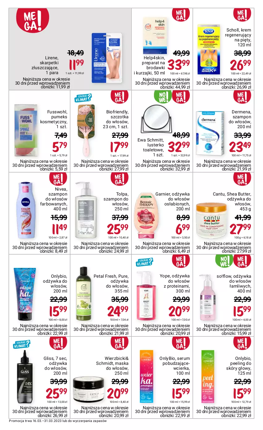 Gazetka promocyjna Rossmann - 16 marca - ważna 16.03 do 31.03.2023 - strona 12 - produkty: BIC, Dermena, Ewa Schmitt, Fa, Garnier, Karp, Krem regenerujący, Lirene, Maska, Maska do włosów, Nivea, Odżywka, Peeling, Petal Fresh, Pumeks, Pur, Rum, Scholl, Ser, Serum, Skarpetki, Szampon, Szczotka, Szczotka do włosów, Tołpa, Yope