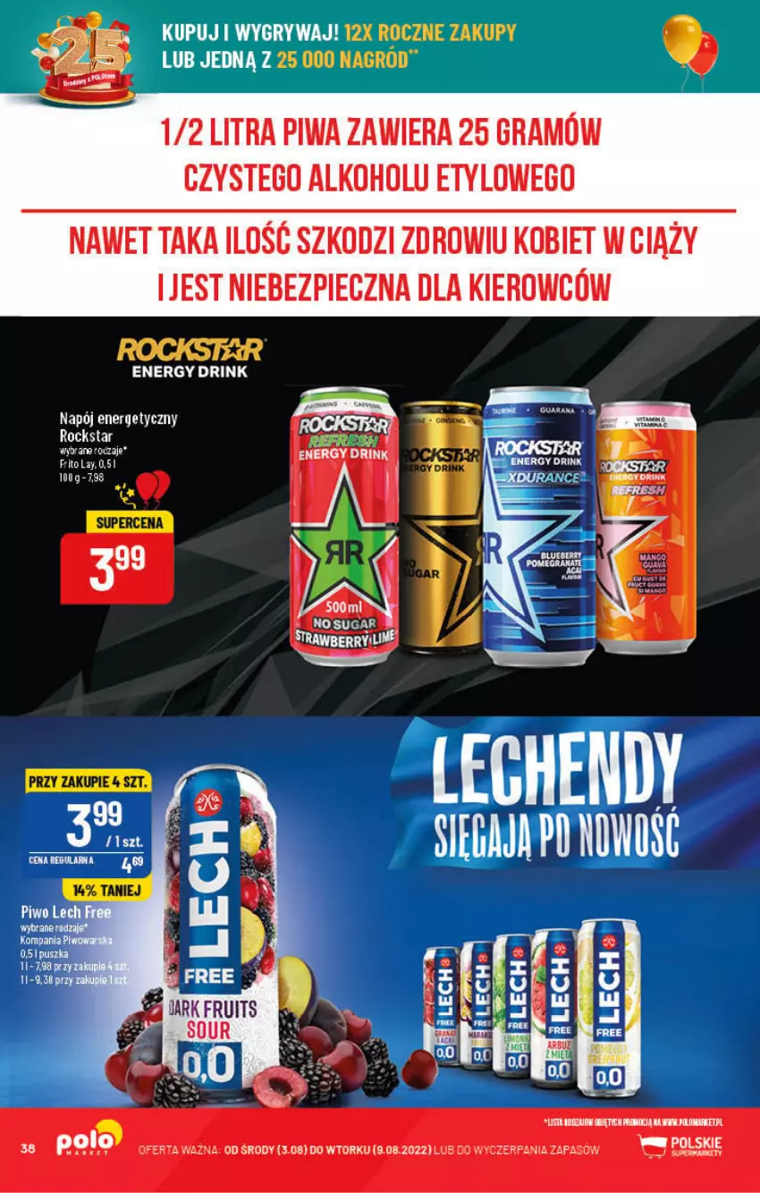 Gazetka promocyjna PoloMarket - Gazetka pomocyjna - ważna 03.08 do 09.08.2022 - strona 38 - produkty: Gra, Napój, Napój energetyczny, Piec, Piwa